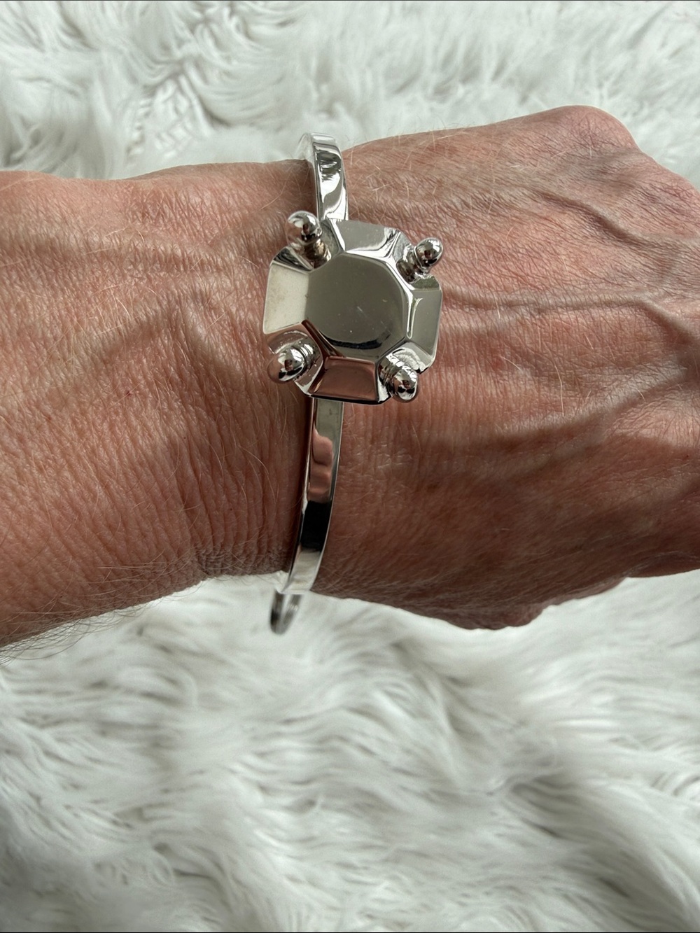 Silver bracket Keyring with Multi-Split Hooks - Picture 4 of 5